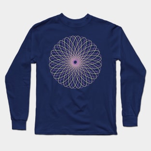 Purple and Yellow Spirograph Long Sleeve T-Shirt